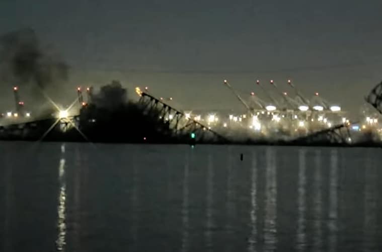 Baltimore Keybridge Collapse Video